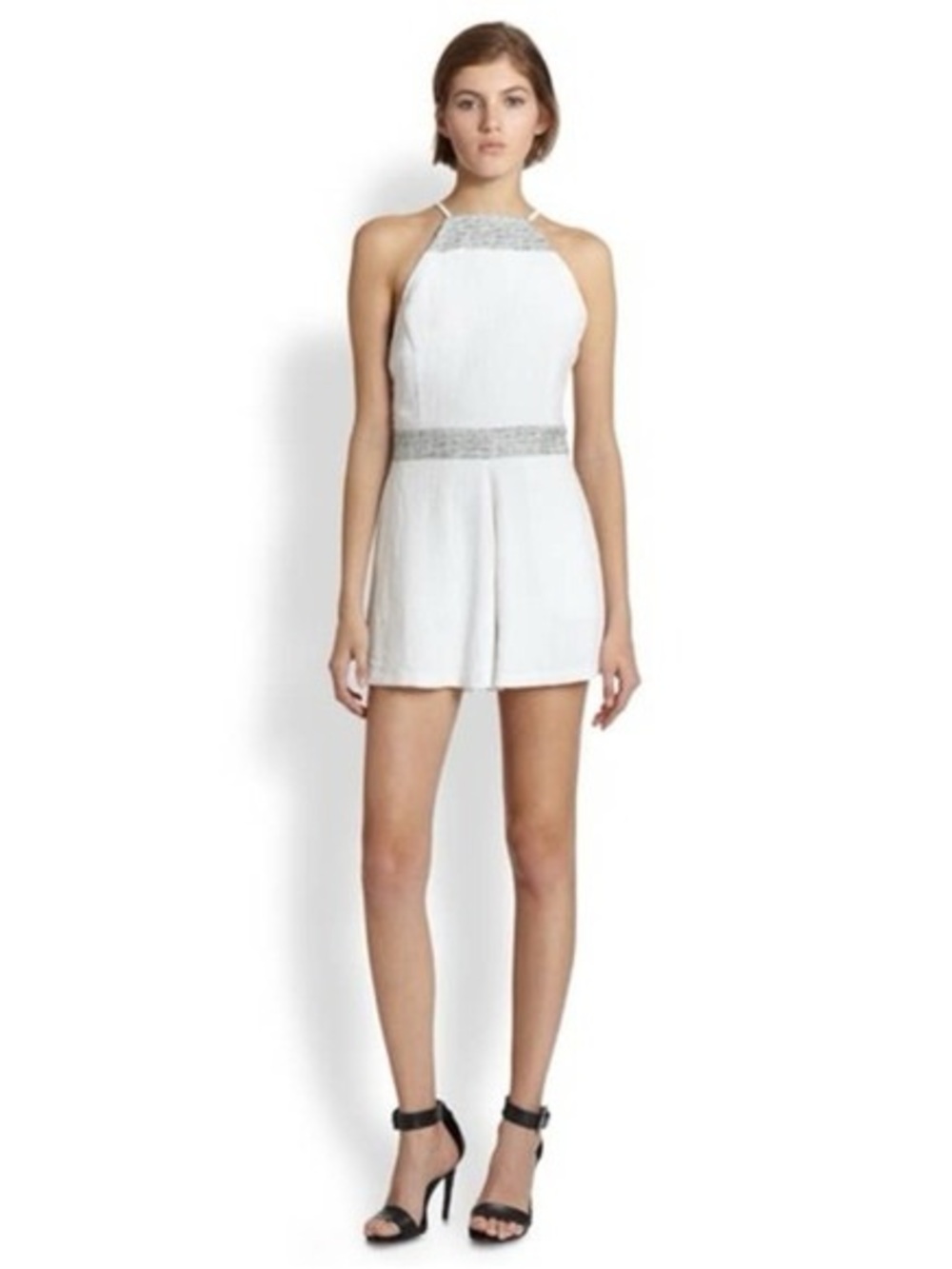 Line & Dot NWT Airy White Romper Size XS With Pockets